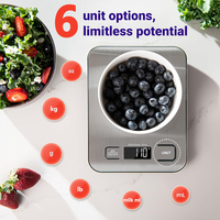 Balance de cuisine numérique à piles 5KG 10kg, balance domestique pour peser les aliments, balance de cuisine électronique en acier inoxydable