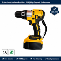 Bor Impak Tanpa Kabel 21V Brushless 13Mm, Obeng Bor Listrik Lithium-ion untuk Kayu, Logam, Bata, Perkakas Listrik