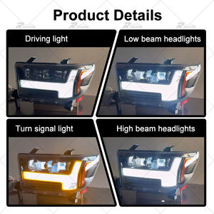 ชุดไฟหน้า LED 2 เลนส์ พร้อมเอฟเฟกต์เริ่มต้นการทำงาน สำหรับอัพเกรดภายนอกรถยนต์ Tundra ปี 2007-2013 - Product Image 5