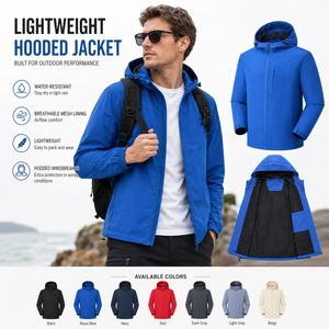 Durable <b>Waterproof</b> Shell <b>Jacket</b> Custom Logo Hooded Outdoor Coat For Construction Teams Field Staff And Event Crew - Product Image 1