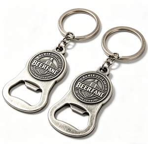 Custom Stainless Steel Bottle Opener <b>Key</b> Chain Metal <b>Key</b> <b>Ring</b> <b>Engraved</b> Logo Promotional Gift - Product Image 2