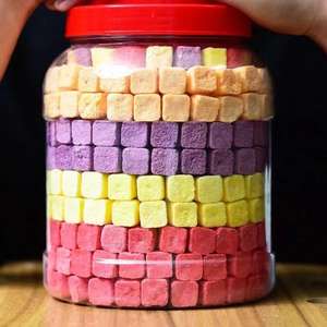 Vente en gros de blocs de yaourt lyophilisé Yaourt aux fruits FD Myrtille Jaune Pêche Fraise Sec Manger Solide Snack pour enfants - Product Image 6