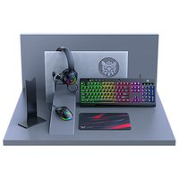 Clavier, souris, casque et tapis de souris ergonomiques lumineux pour jeux vidéo Onikuma TZ5008, ensemble de jeu mécanique 5 en 1