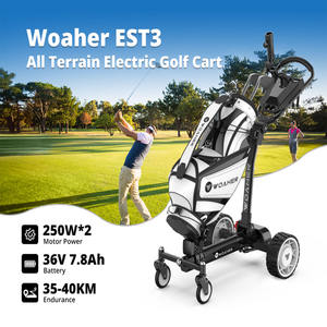 Hoogwaardige Woaher EST3 Elektrische Golfkar 500W Dubbele Motor Afstandsbediening Aluminium Bagagekar 30kg Draagvermogen 6km/u Snelheid - Product Image 4