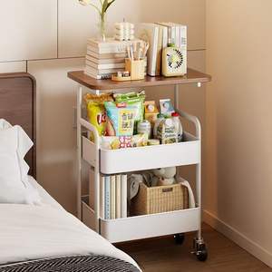 Home Multi-Functional <b>Metal</b> Cart Wheeled Bathroom <b>Storage</b> Rack Movable Organizer Tool Utility Shelf - Product Image 6