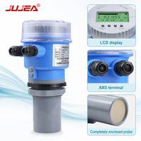 Transmitter Level Ultrasonik RS485 0-15m Output 4-20mA 24VDC Sensor Level Cairan Akurasi Tinggi untuk Saluran Terbuka