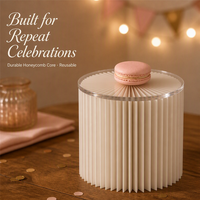 Colonnes romaines en papier pliables pour table de desserts, piliers de mariage, pièces de décoration pour vitrine, supports à gâteaux, accents de mariage
