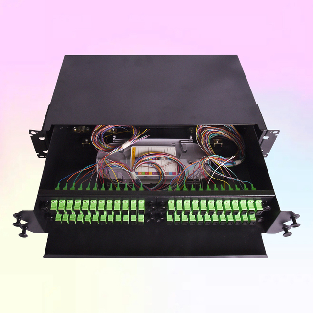 24F 288 1U 48 Fiber Core Indoor FTTH Patch Panel 72 Port LC 24Port Price 144 Upc Rack Apc 12 2 ST ODF Fiber Optic Equipment