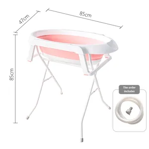 Set per la cura del neonato vasca da bagno pieghevole stendino per pannolini in plastica vasca da bagno senza piegamento staffa per imballaggio prodotto per la stampa - Product Image 6