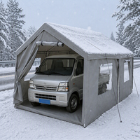 Abri de voiture moderne multifonctionnel à structure composite, imperméable et résistant aux UV, pour garage et camping