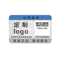 Conception libre Impression personnalisée Étiquette de sécurité en papier de sécurité en couleur Autocollant anti-faux papier couché QR Code Sticker