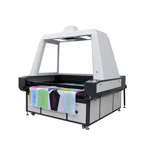 Haute qualité 100W/130W/150W haute vitesse étiquette Laser Machine de découpe rouleau à rouler tissu Textile Machine automatique