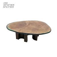 Table basse personnalisée en résine, style antique et traditionnel, durable, pour salon de villa, meuble central de canapé, vente en gros