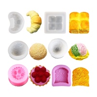 Jouet moelleux unisexe Rongtai, moule en silicone de qualité alimentaire, résine cristalline pour croissant, toast, soulagement du stress, Daifuku, jouet moelleux, 14+