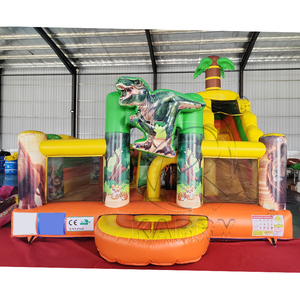 Castillo Inflable Comercial para Fiestas Infantiles al Aire Libre, Material de PVC, Parque de Dinosaurios con Tobogán - Product Image 1