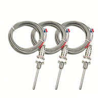 Capteur de température thermistance Pt100 avec connecteur aviation Pt100 WZP-270 OEM en acier inoxydable IP67 pour haute température