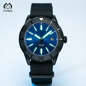 สายนาฬิกา Migaga Custom Natos ขนาด 22 มม. สำหรับผู้ชาย นาฬิกาดำน้ำอัตโนมัติ NH35 OEM Montre Homme ขนาด 38 มม. หน้าปัดแบบกำหนดเอง นาฬิกาดำน้ำแบบกลไก - Product Image 2