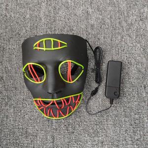 2019 maschere LED in PVC di alta qualità per la vendita di Halloween terribili e abbaglianti modelli di luce - Product Image 2