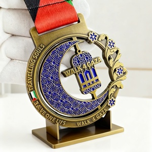 Médailles de luxe personnalisées pour la course à pied, le cyclisme et l'athlétisme, finition or et argent, impression UV, gravure laser - Product Image 2