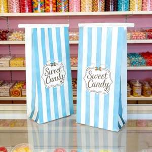 Sac en papier personnalisé à lien métallique, anti-graisse, de qualité alimentaire, pour emballage de pop-corn, bonbons, biscuits, pain et croissants, avec logo personnalisé, à prix abordable - Product Image 1