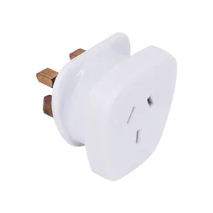 HSUEL SAA Adaptador de viagem australiano Plug UE 3 Pinos PC Material de bronze AU UK Malásia 250V Tensão nominal 10A Soquete 15A