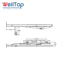 WELLTOP Neue Möbelbeschläge Verstellbares Sofa-Scharnier Metall-Rückenlehnenmechanismus Bettmechanismus mit Rollen für Wohnzimmer und Schule
