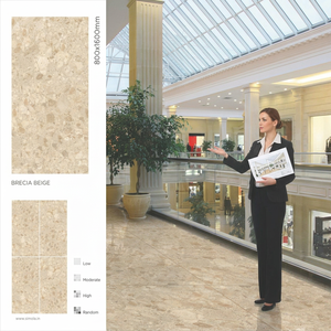 Brecia Crema 800x1600mm Digital Marble Porcelain Tiles Premium Surface For Luxury Interior Projects - Product Image 4