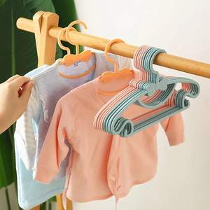 Children's Small Size Anti-Slip Plastic Hanger Multi-Function Baby Clothes <b>Hanging</b> Rack for Infants and Households - Product Image 3