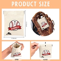Tas Kanvas Mewah untuk Bola Bisbol, Tas Hadiah, Dompet Koin, untuk Pemain Tim Bisbol, Souvenir Pesta, Dompet Tekan, dan Tas Dompet
