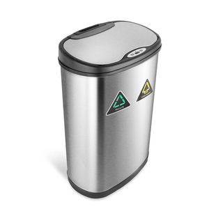 Thùng Rác Kép Và Thùng Tái Chế Thùng Rác Cảm Biến Tự Động Không Chạm Ngăn Kép Cảm Biến Chuyển Động Thùng Rác Cho Nhà Bếp - Product Image 1