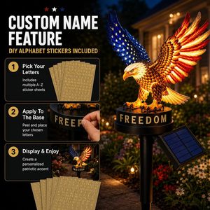 Lámpara Solar Decorativa con Forma de Águila para Jardín, con Luz LED, Alimentada por Energía Solar, para el 250 Aniversario de la Independencia de Estados Unidos - Product Image 4