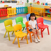 Silla de Estudio Ergonómica de Plástico con Respaldo; Taburete Plegable Reforzado para Jardín de Niños; Asiento Moderno para Guardería