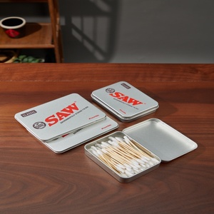 Personalizado impresso prova de resistência infantil dobradiça metal lata caixa pequena retangular hermético criança prova cigarro lata caso - Product Image 4