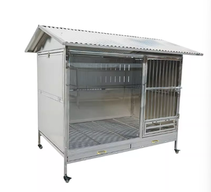 Heavy Duty Stainless Steel <strong>Dog</strong> <strong>Cage</strong> and Kennel with Plastic Tray for Medium and <strong>Large</strong> <strong>Dogs</strong> HOUSES - Product Image 3