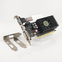 Carte graphique PCWINMAX GT 730 2 Go GDDR5 64 bits à double ventilateur, profil bas, GPU OEM avec support I/O pour ordinateur de bureau SFF
