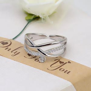 Bague d'activité ajustable en argent S925 pour femme, taille 4-6, avec incrustation de perles DIY, forme de chiffre 244, accessoires de bijoux - Product Image 3