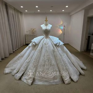 Hermoso Vestido de Novia de Lujo, Estilo Corte, Vestido de Novia Lsjj17 - Product Image 6