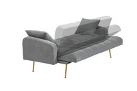 Canapé-lit convertible moderne 3 places au design européen, élégant, pour salon, avec fauteuil intégré