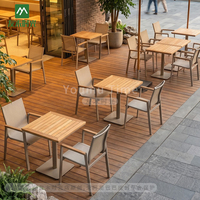 Meubles de restaurant en aluminium de qualité commerciale: ensemble table et chaises empilables pour hôtel, café et projets d’accueil