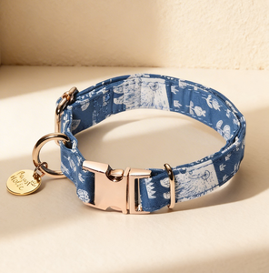 Collar de Perro de Algodón con Estampado Moderno y Elegante, Talla XS, Cómodo, Ajustable, Impermeable, Duradero, Accesorio de Paseo de Lujo, Personalizado - Product Image 1