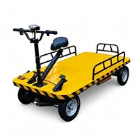 Nouvelle chariot électrique à plateforme en acier, capacité de charge de 1 tonne, 4 roues, chariot de transport électrique robuste, utilisation en ferme et en entrepôt