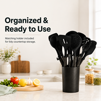 Ensemble d'accessoires de cuisine de luxe YMS Wholesale, 11 pièces, outils de cuisson en silicone PP de haute qualité avec poignée ergonomique, ustensiles de cuisine en stock