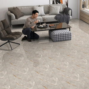 Carreaux de sol en porcelaine Nano polie Marfil Crema de qualité villa, 2x2 pieds, en céramique à base de sel soluble - Product Image 3