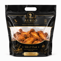 Sachet transparent personnalisé avec bande déchirable pour l'emballage de snacks aux fruits de qualité supérieure, de poulet rôti gourmet et de plats à emporter