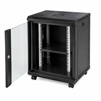 Armoire de serveur réseau noire 12U 530x400x600mm sur pied en acier laminé à froid pour bureaux et centres de données – En stock