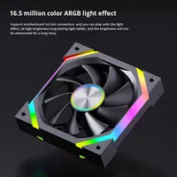 Ventilateur de boîtier PC ARGB AntarcChill 120 mm avec contrôle PWM pour refroidisseur d'ordinateur de jeu, ventilateur de refroidissement de boîtier compatible Aura Sync