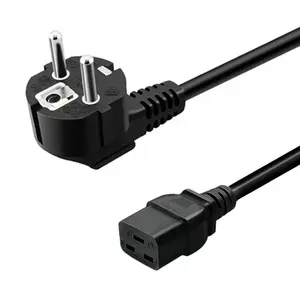 Cusomik C19 C20 power cable 3 pin extension power cord 1.5M length with EU US AU JP UK plug