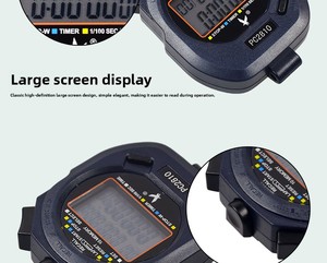 Chronomètre numérique PC2810 à 10 canaux, <span class=keywords><strong>chronographe</strong></span> sportif double rangée pour l'entraînement de course sur piste et de cyclisme - Product Image 4