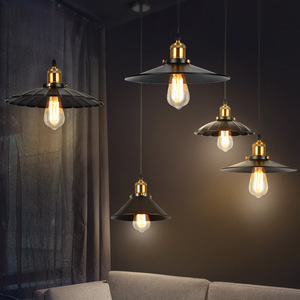 Lampadario nero stile industriale retrò ristorante Bar metallo lampada <span class=keywords><strong>a</strong></span> <span class=keywords><strong>sospensione</strong></span> atmosfera - Product Image 3