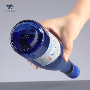 Shandong Personnalisé Bleu <span class=keywords><strong>Vodka</strong></span> Bouteille En Verre D'<span class=keywords><strong>alcool</strong></span> Pour Bouchons En Aluminium - Product Image 3